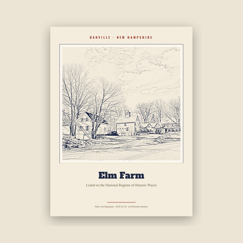 Danville Elm Farm Landmark Print