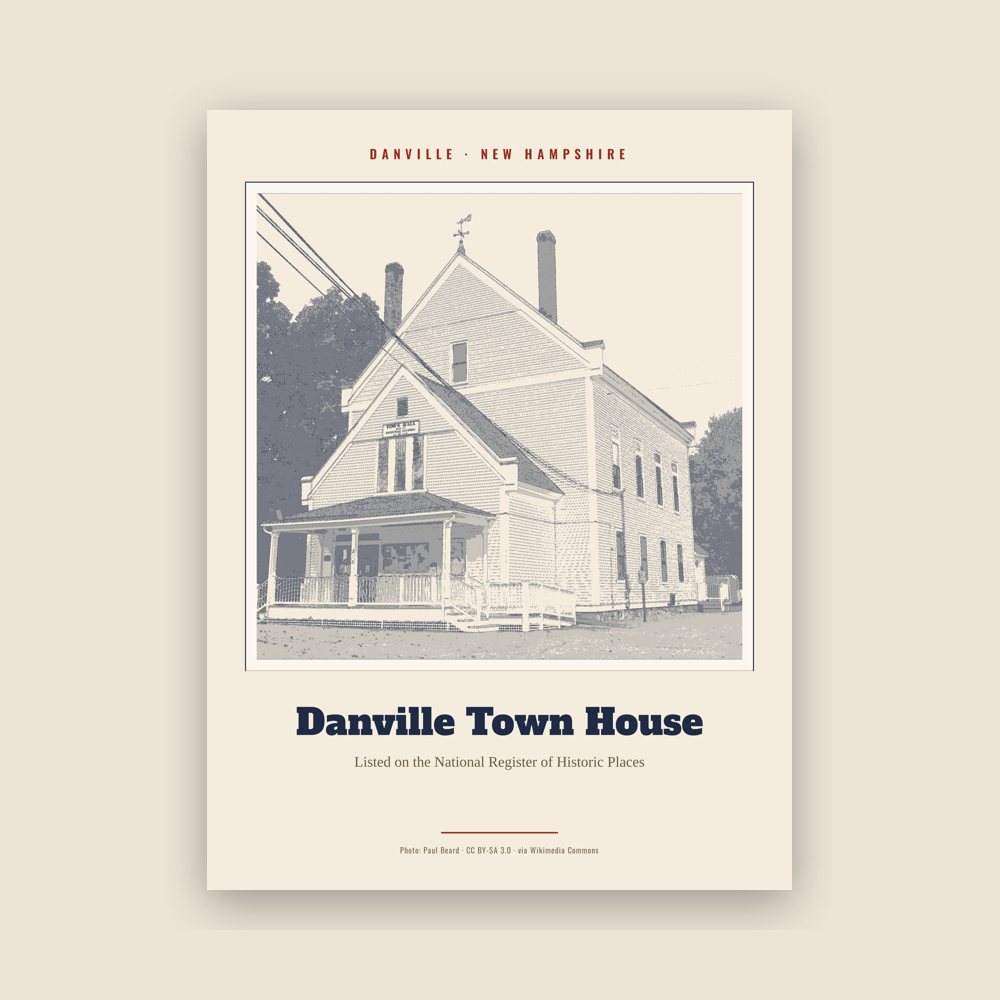 Danville Danville Town House Landmark Print