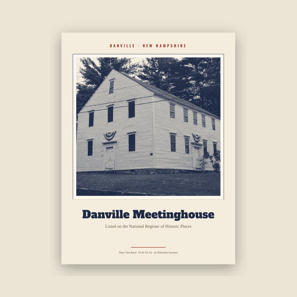Danville Danville Meetinghouse Landmark Print