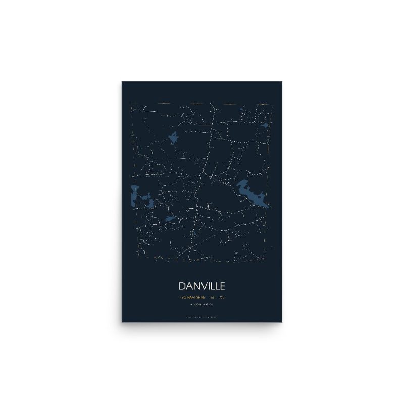 Danville Street Map Poster · Midnight