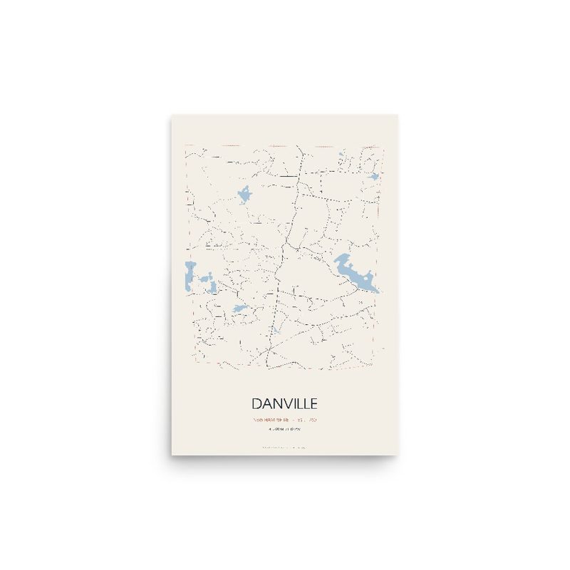 Danville Street Map Poster · Linen