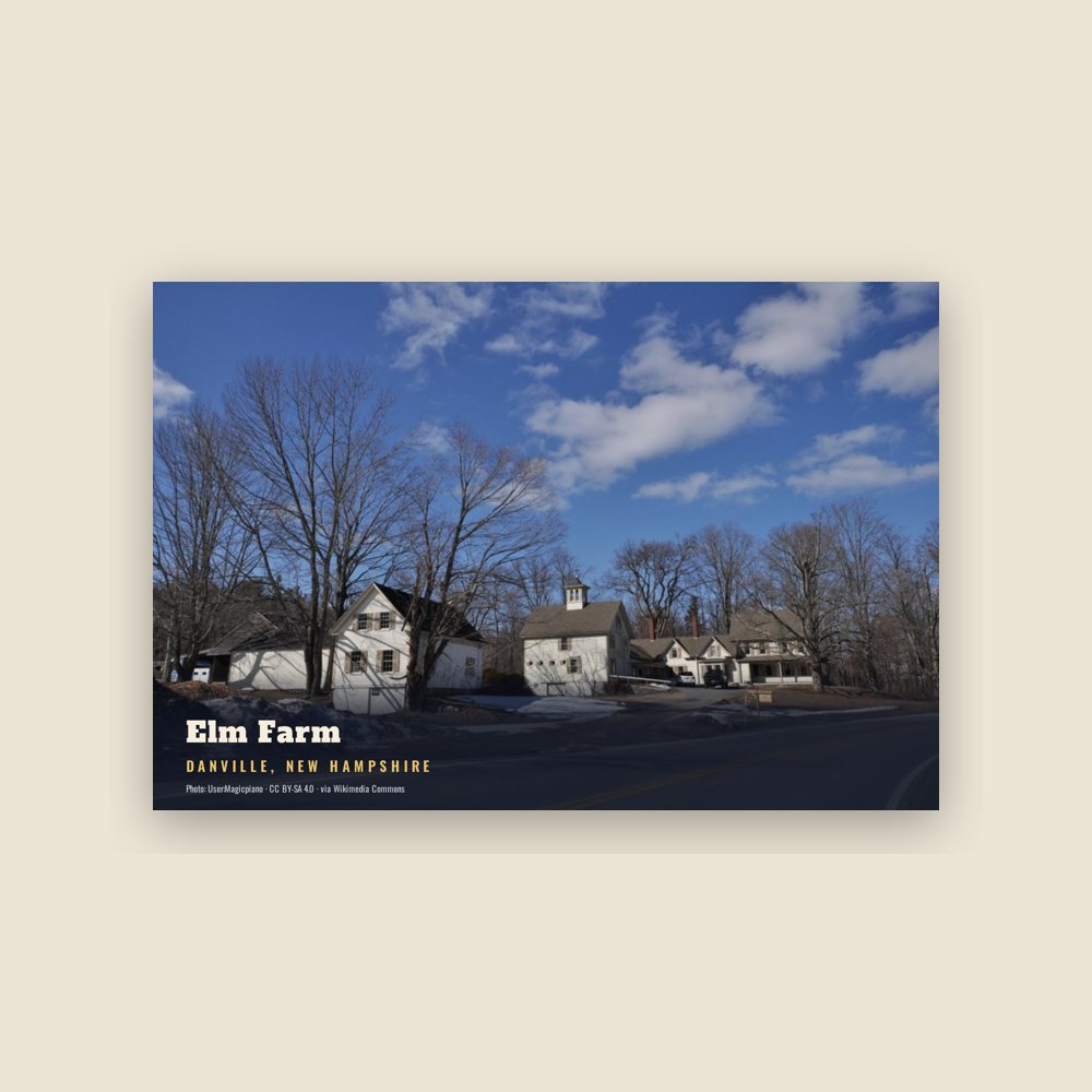 Danville Elm Farm Postcard