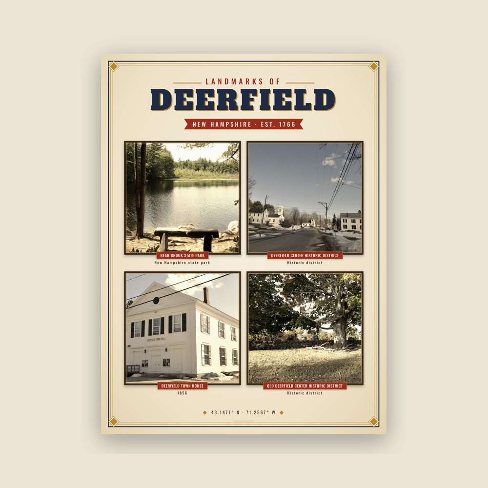 Deerfield Landmarks Photo Poster
