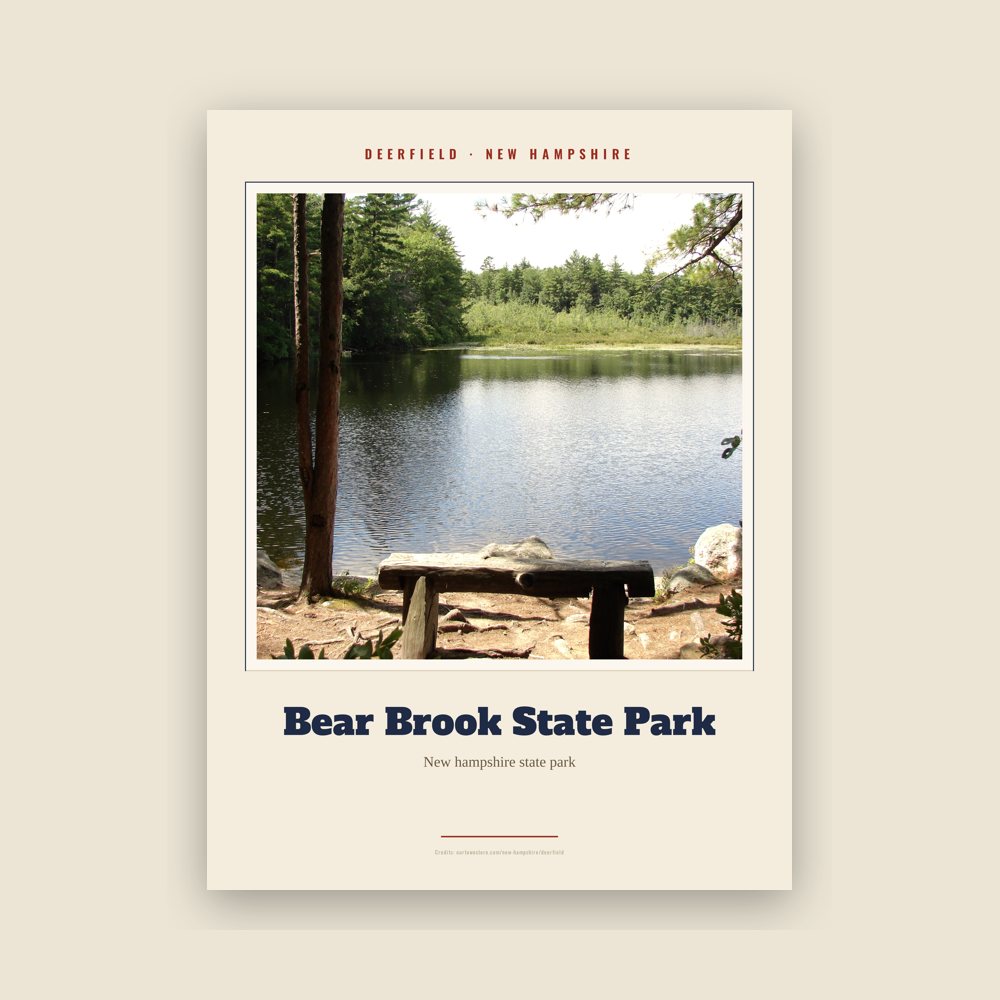 Deerfield Bear Brook State Park Landmark Print