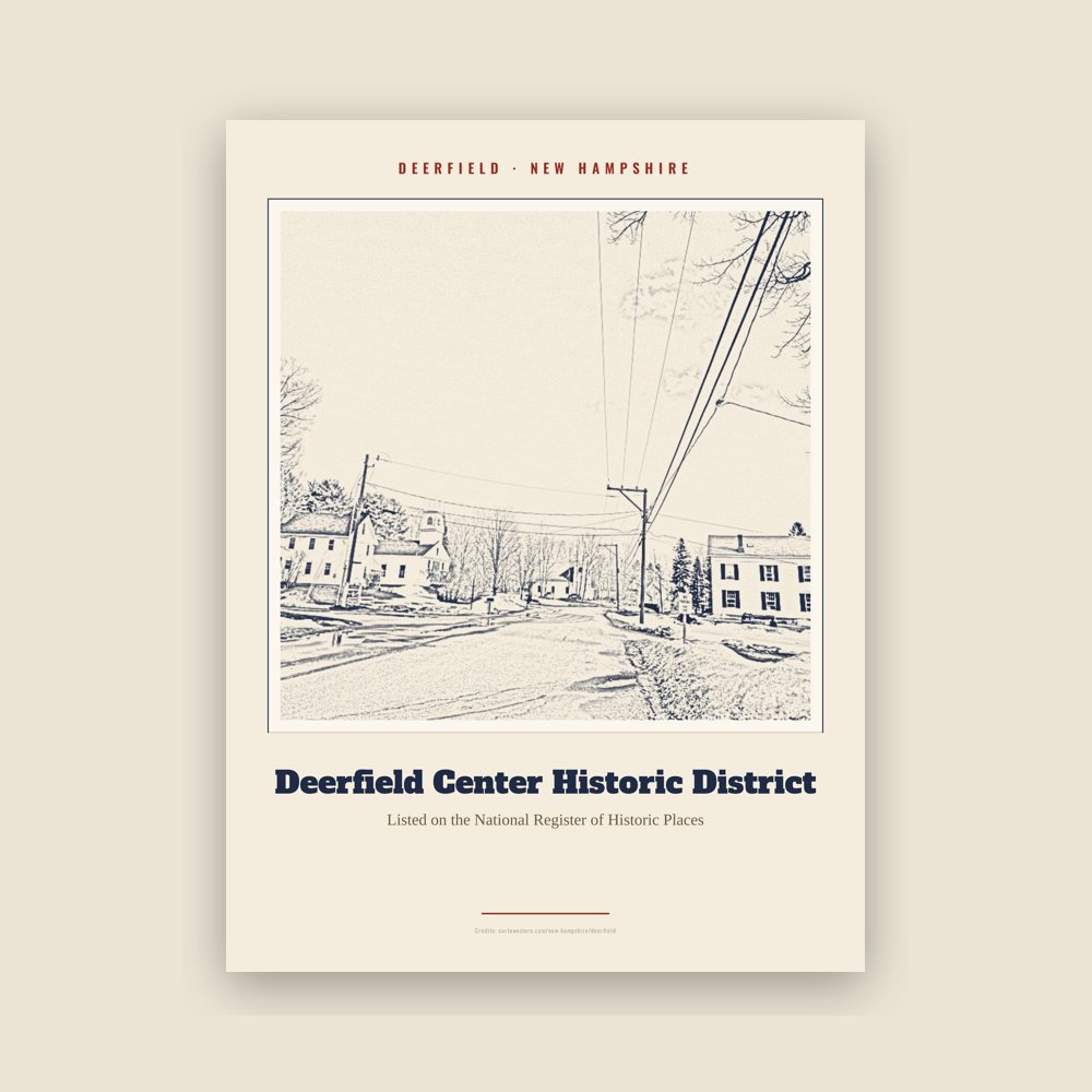 Deerfield Deerfield Center Historic District Landmark Print