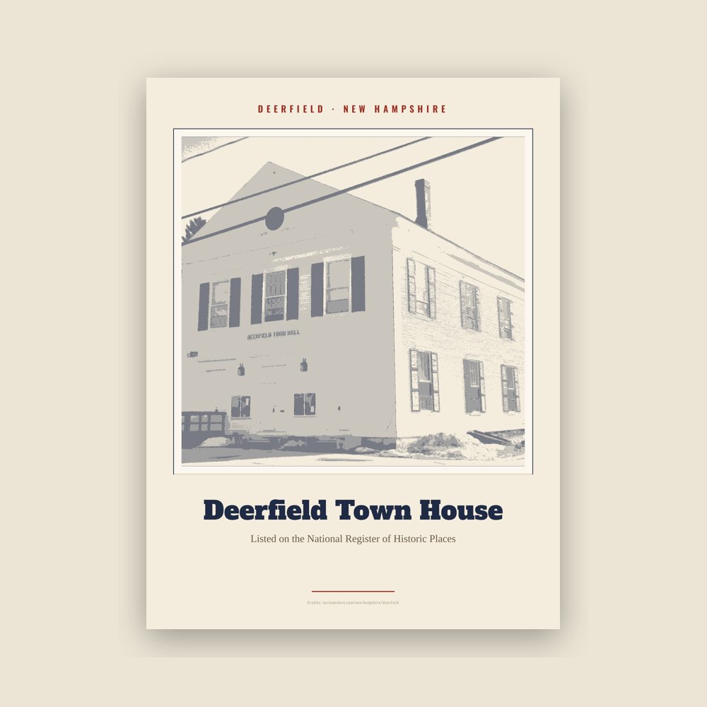 Deerfield Deerfield Town House Landmark Print