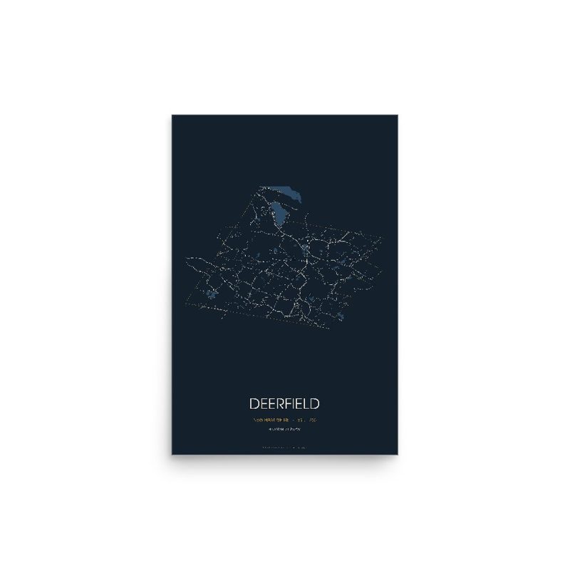 Deerfield Street Map Poster · Midnight
