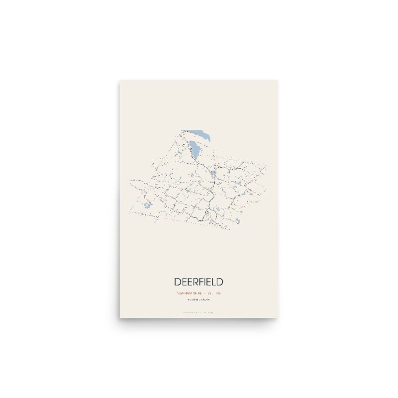 Deerfield Street Map Poster · Linen