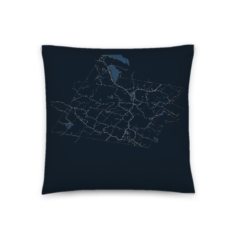 Deerfield Map Throw Pillow