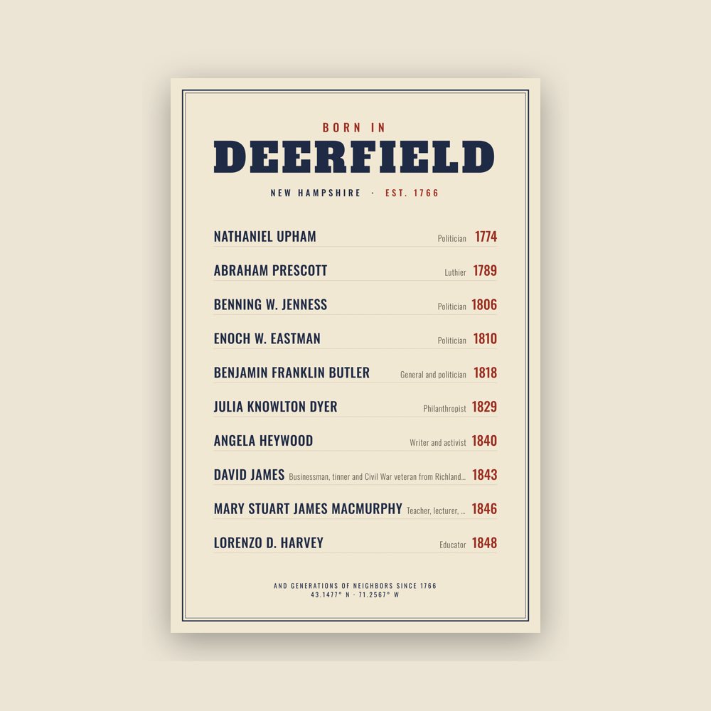 Deerfield “Born In” Poster