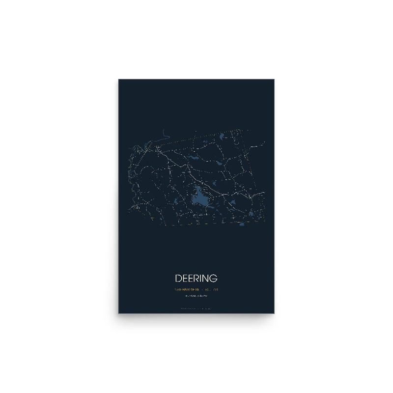 Deering Street Map Poster · Midnight