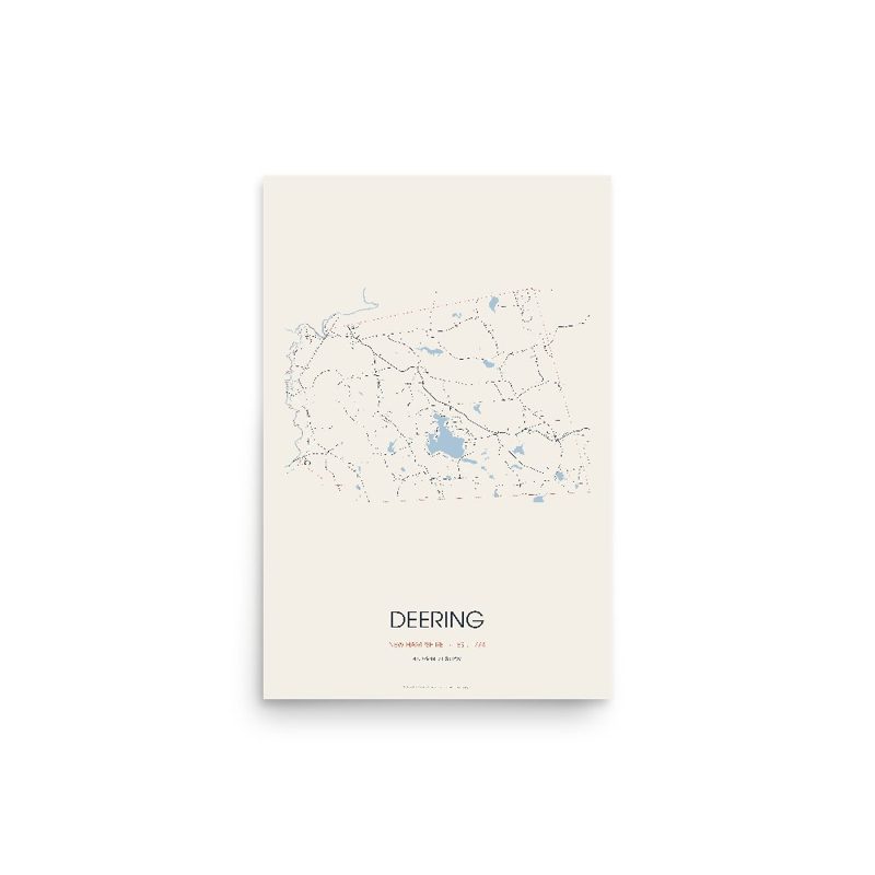Deering Street Map Poster · Linen