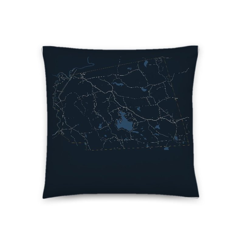 Deering Map Throw Pillow