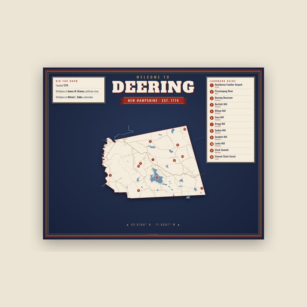 Deering Map Placemat