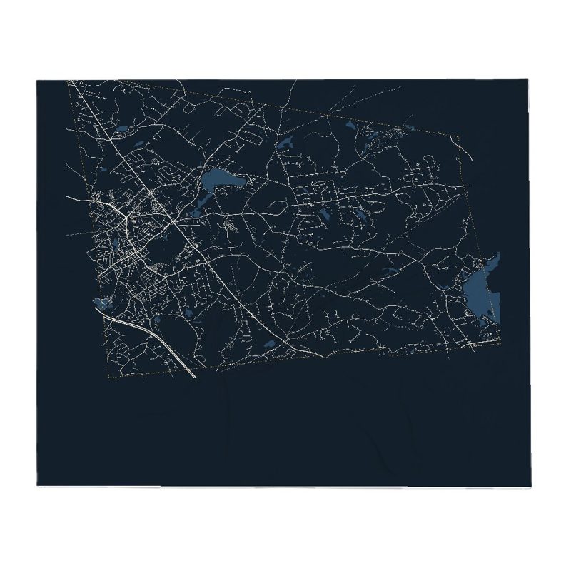 Derry Street Map Throw Blanket