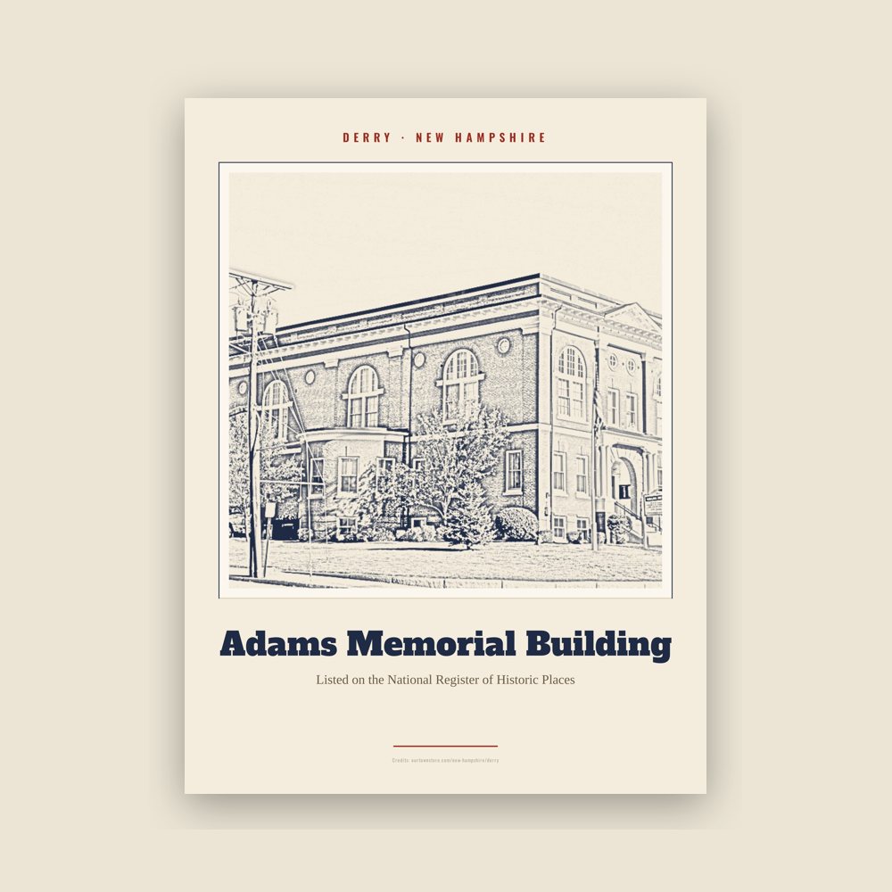 Derry Adams Memorial Building Landmark Print