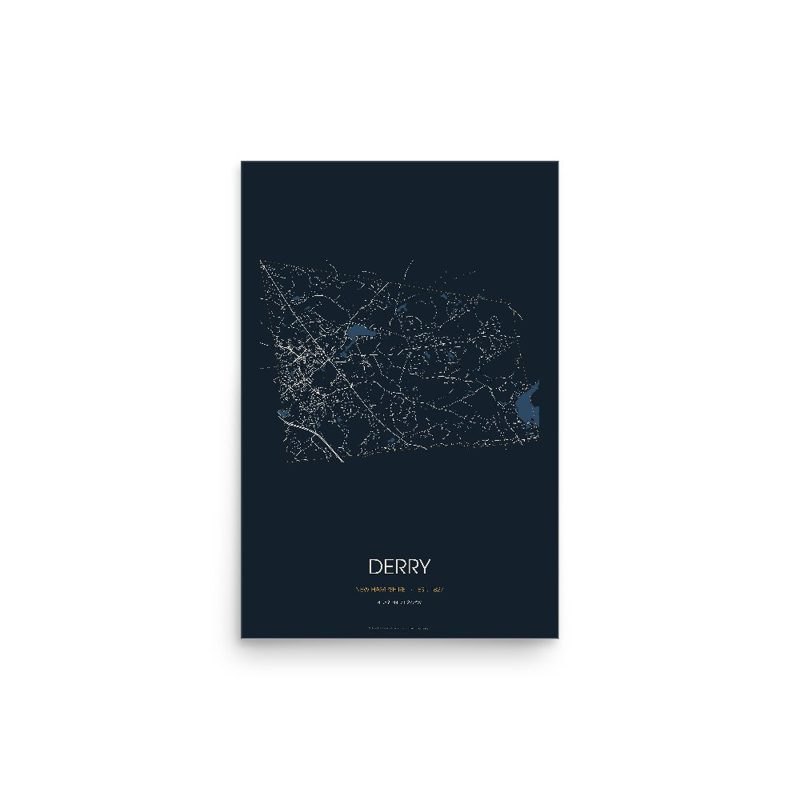 Derry Street Map Poster · Midnight
