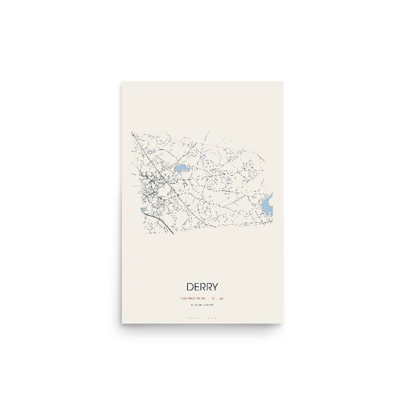 Derry Street Map Poster · Linen