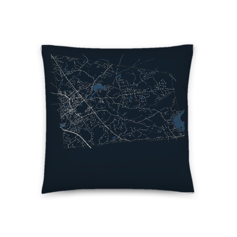 Derry Map Throw Pillow