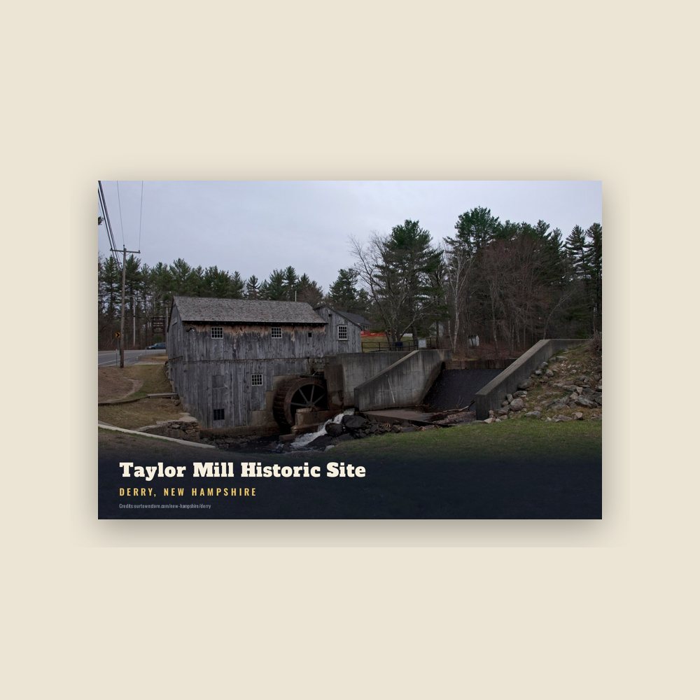 Derry Taylor Mill Historic Site Postcard
