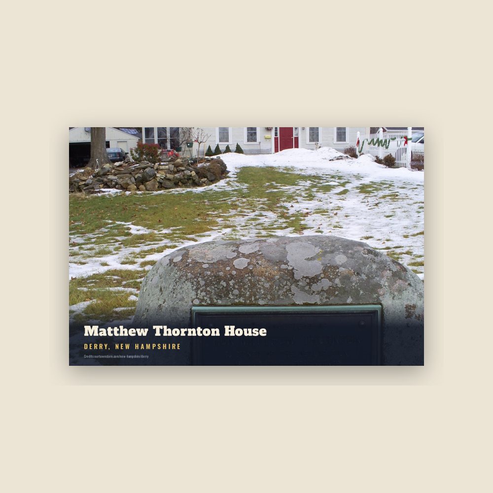 Derry Matthew Thornton House Postcard