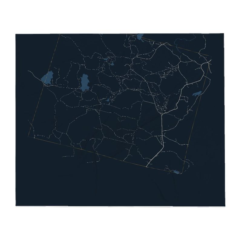 Dorchester Street Map Throw Blanket