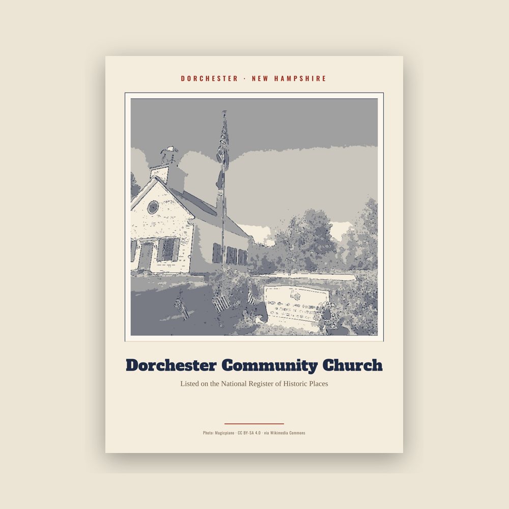 Dorchester Dorchester Community Church Landmark Print