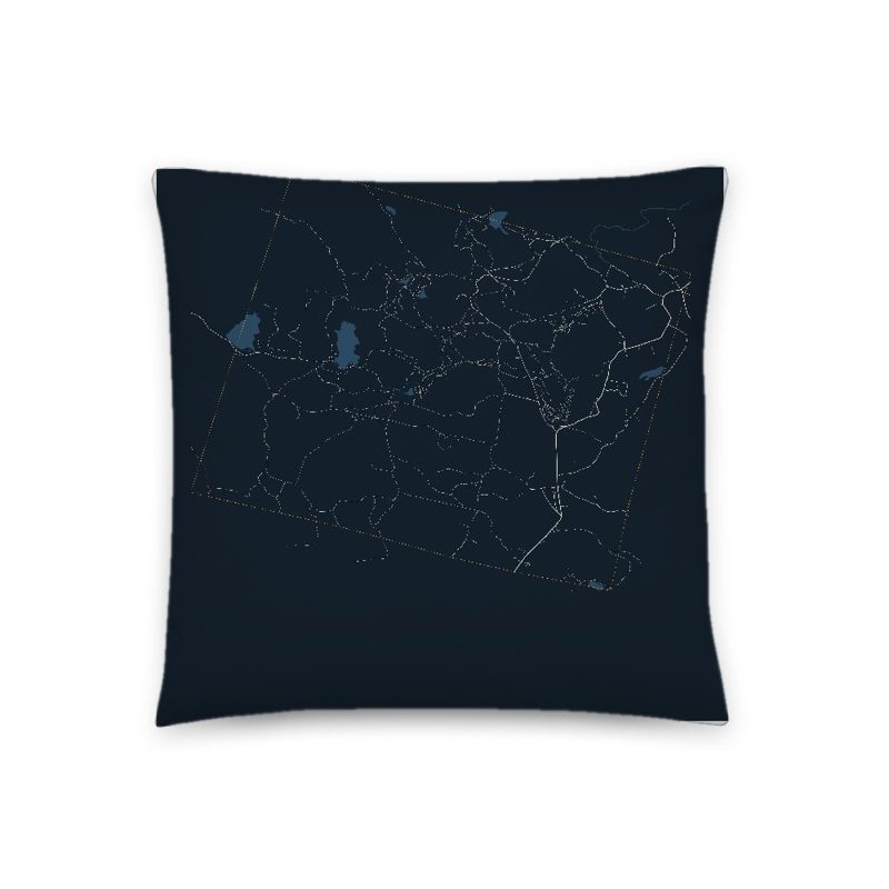 Dorchester Map Throw Pillow