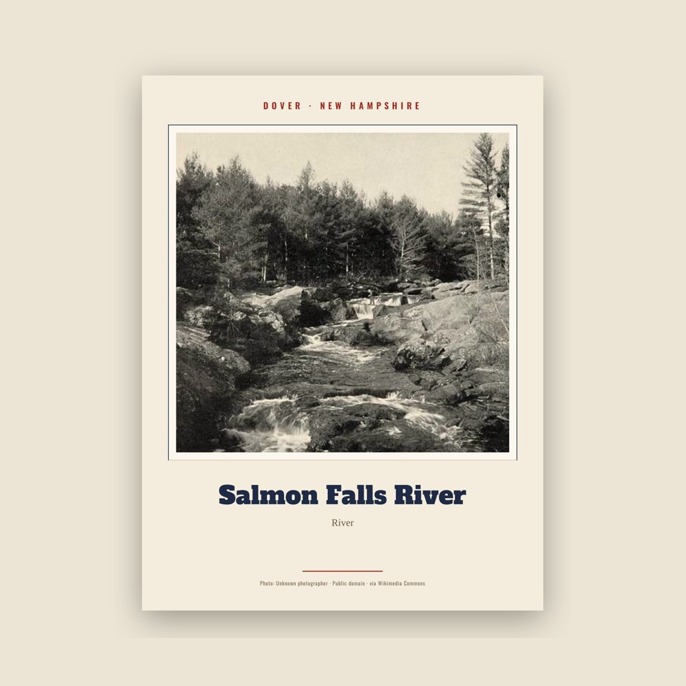 Dover Salmon Falls River Landmark Print