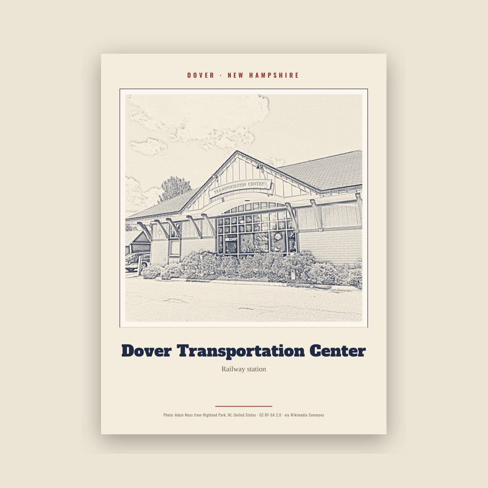 Dover Dover Transportation Center Landmark Print