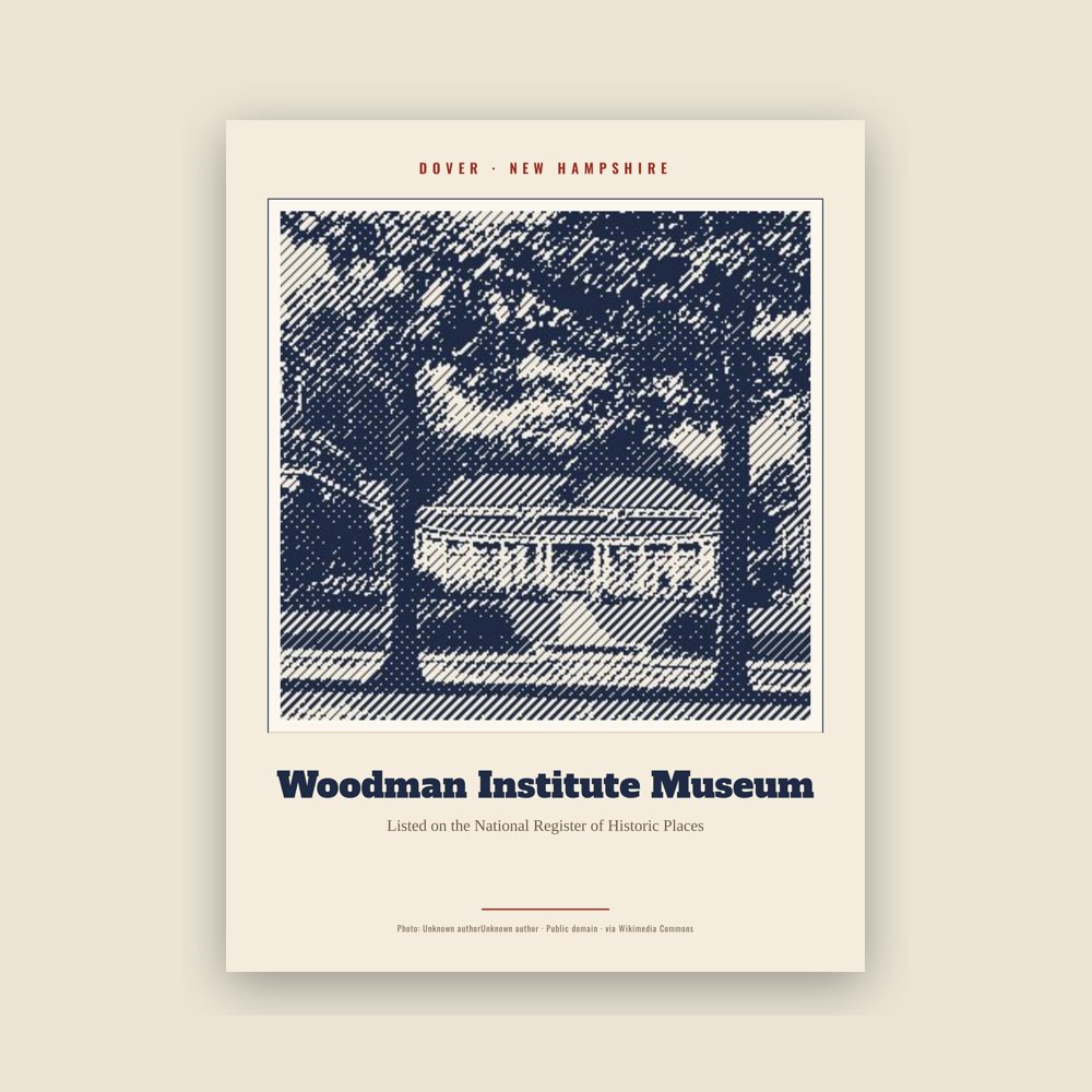 Dover Woodman Institute Museum Landmark Print