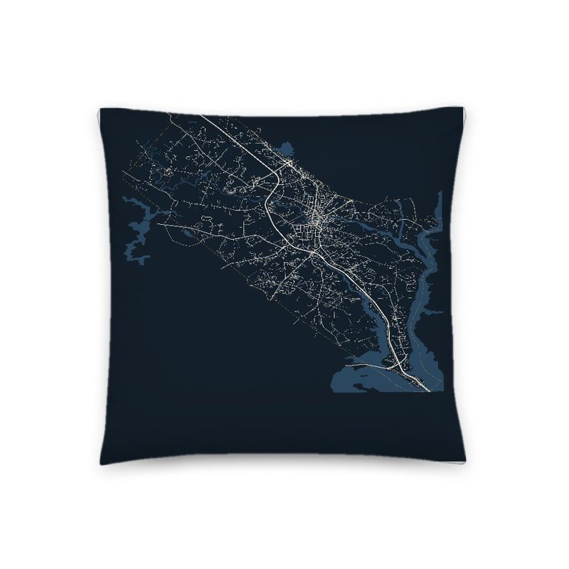 Dover Map Throw Pillow