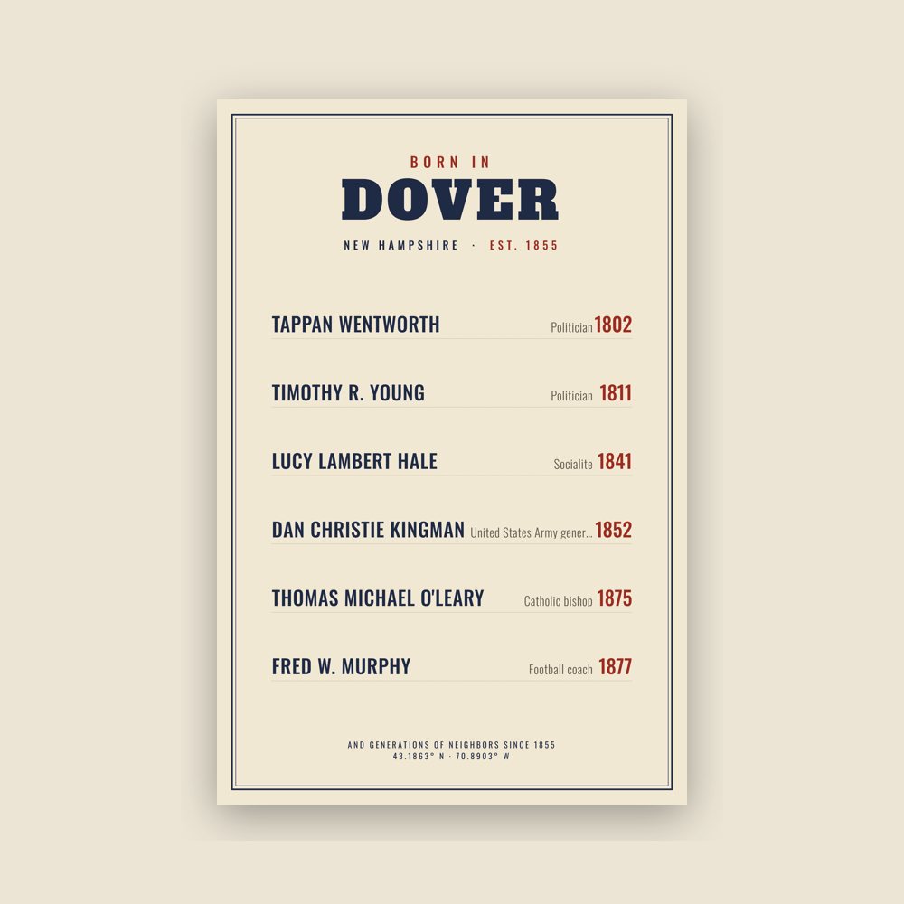 Dover “Born In” Poster
