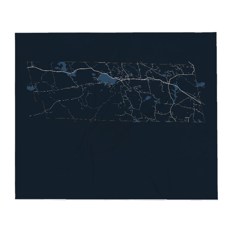 Dublin Street Map Throw Blanket