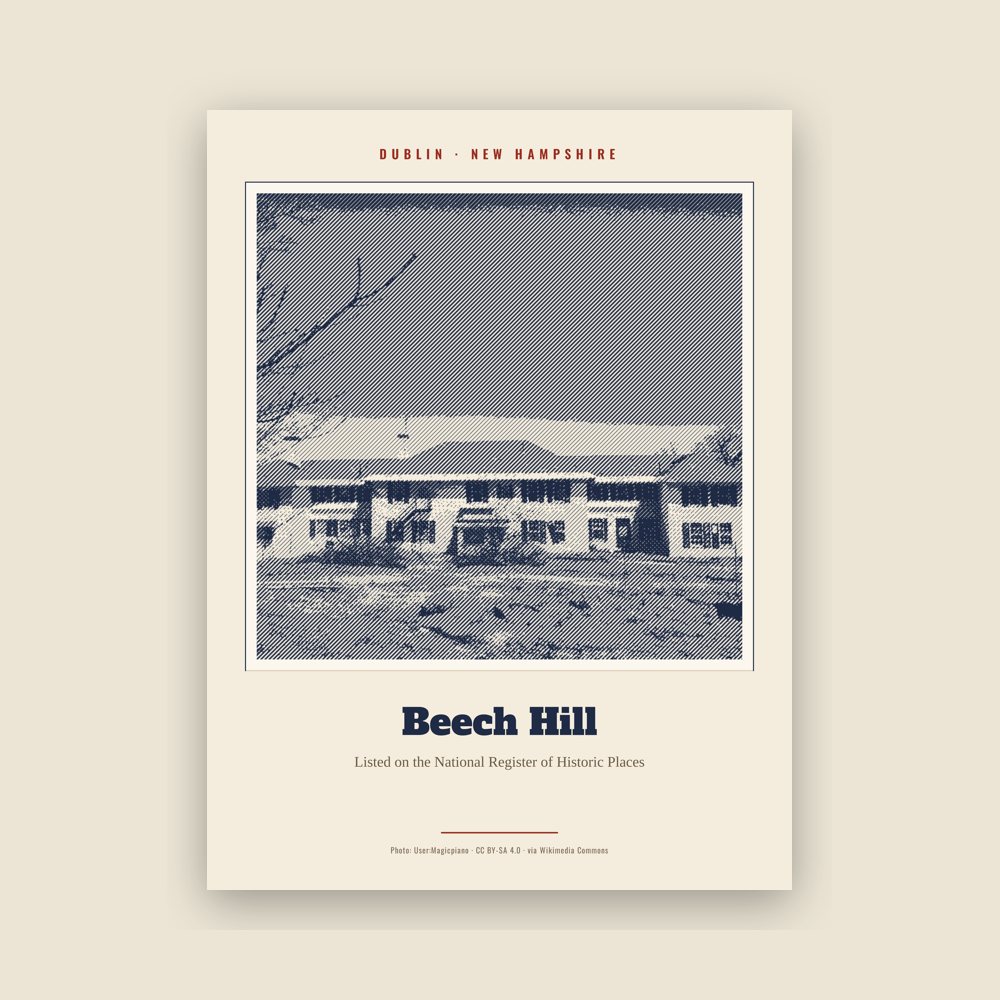 Dublin Beech Hill Landmark Print