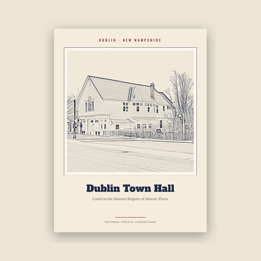 Dublin Dublin Town Hall Landmark Print