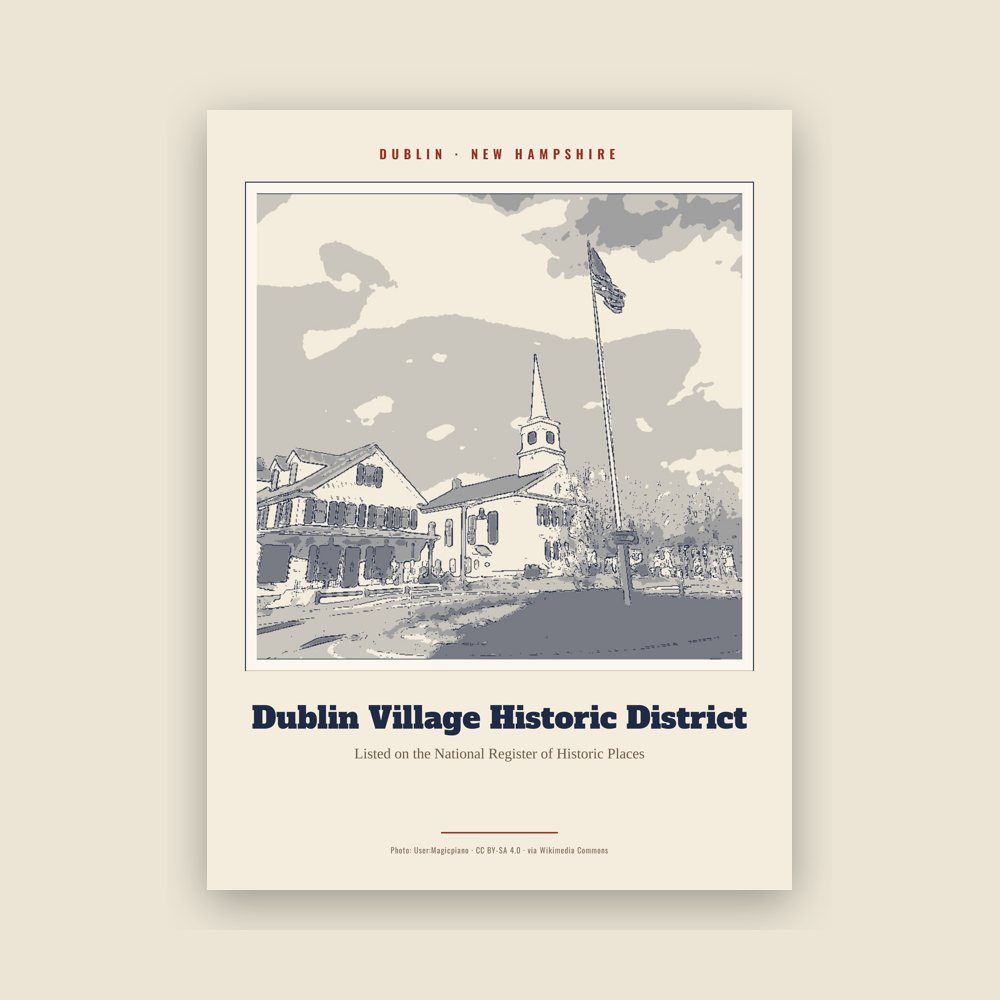 Dublin Dublin Village Historic District Landmark Print