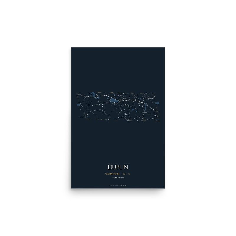 Dublin Street Map Poster · Midnight