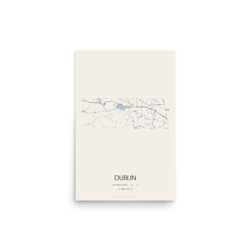 Dublin Street Map Poster · Linen