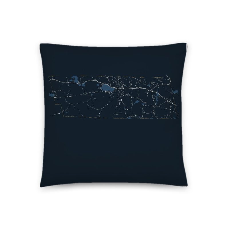 Dublin Map Throw Pillow