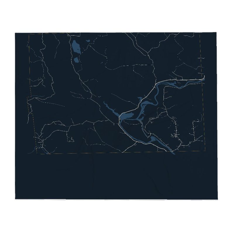 Dummer Street Map Throw Blanket