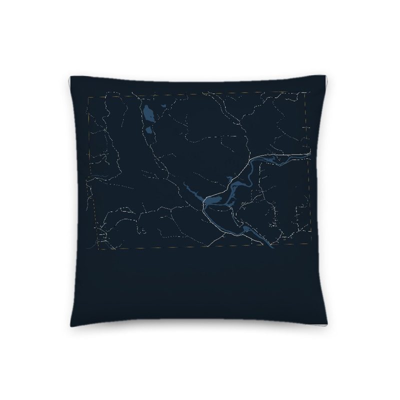 Dummer Map Throw Pillow