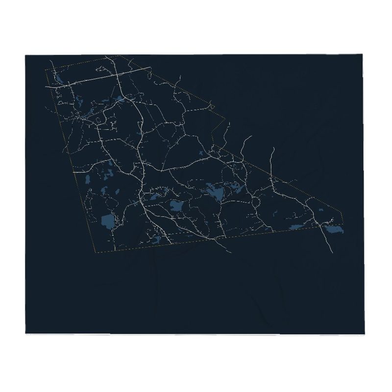 Dunbarton Street Map Throw Blanket