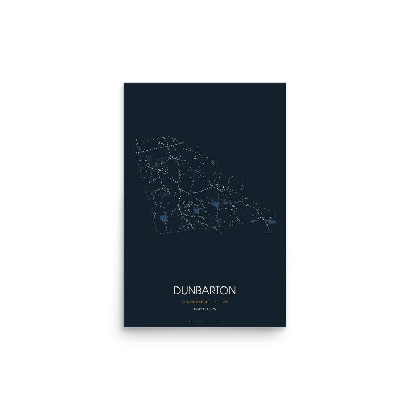 Dunbarton Street Map Poster · Midnight
