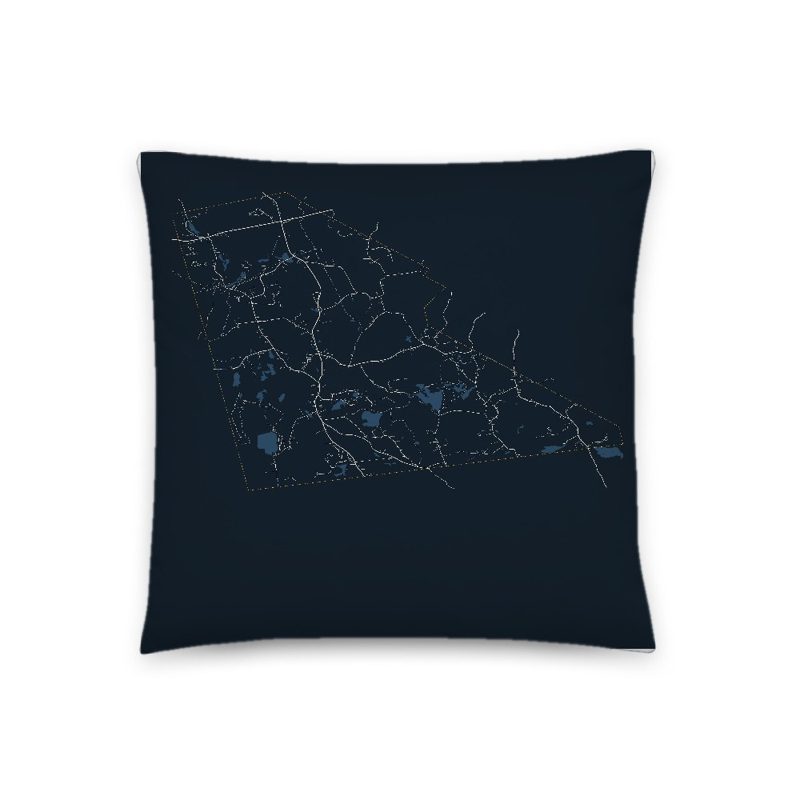 Dunbarton Map Throw Pillow