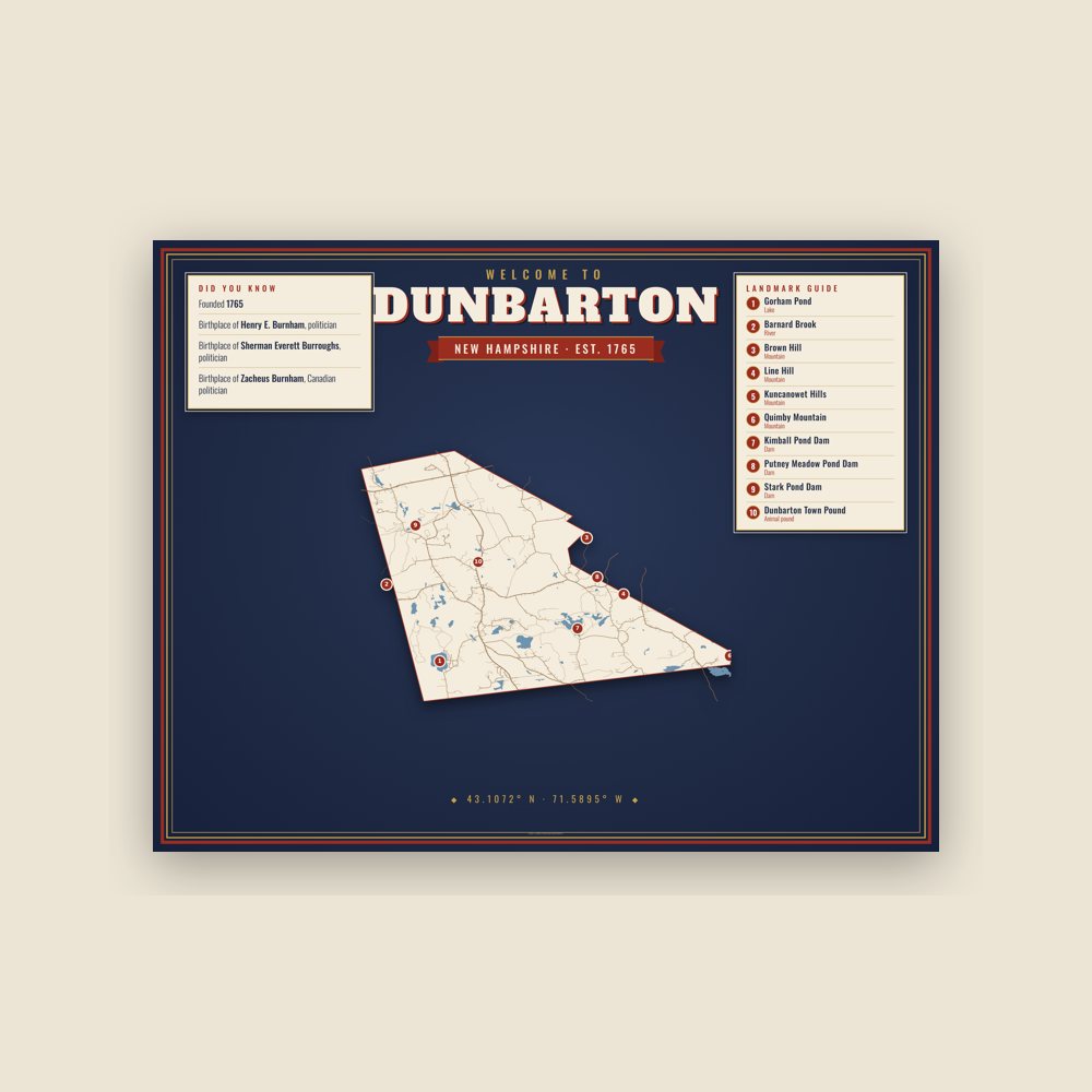 Dunbarton Map Placemat