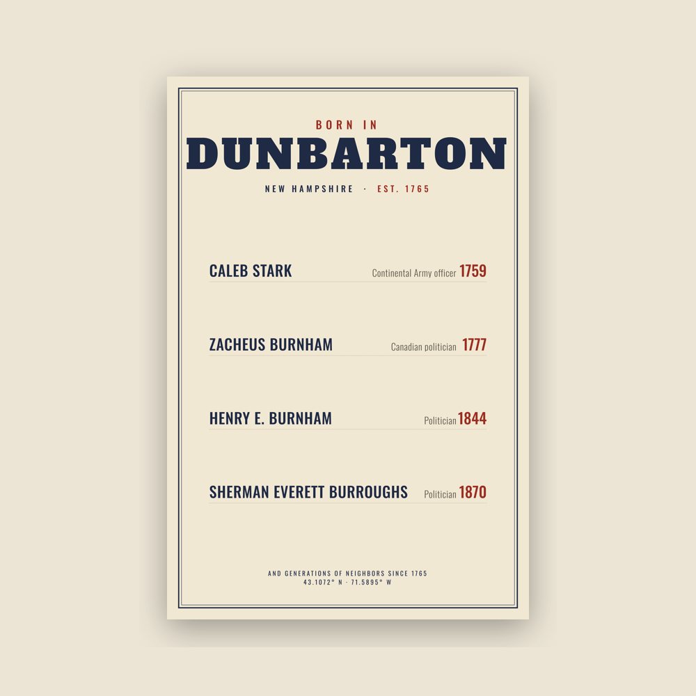 Dunbarton “Born In” Poster