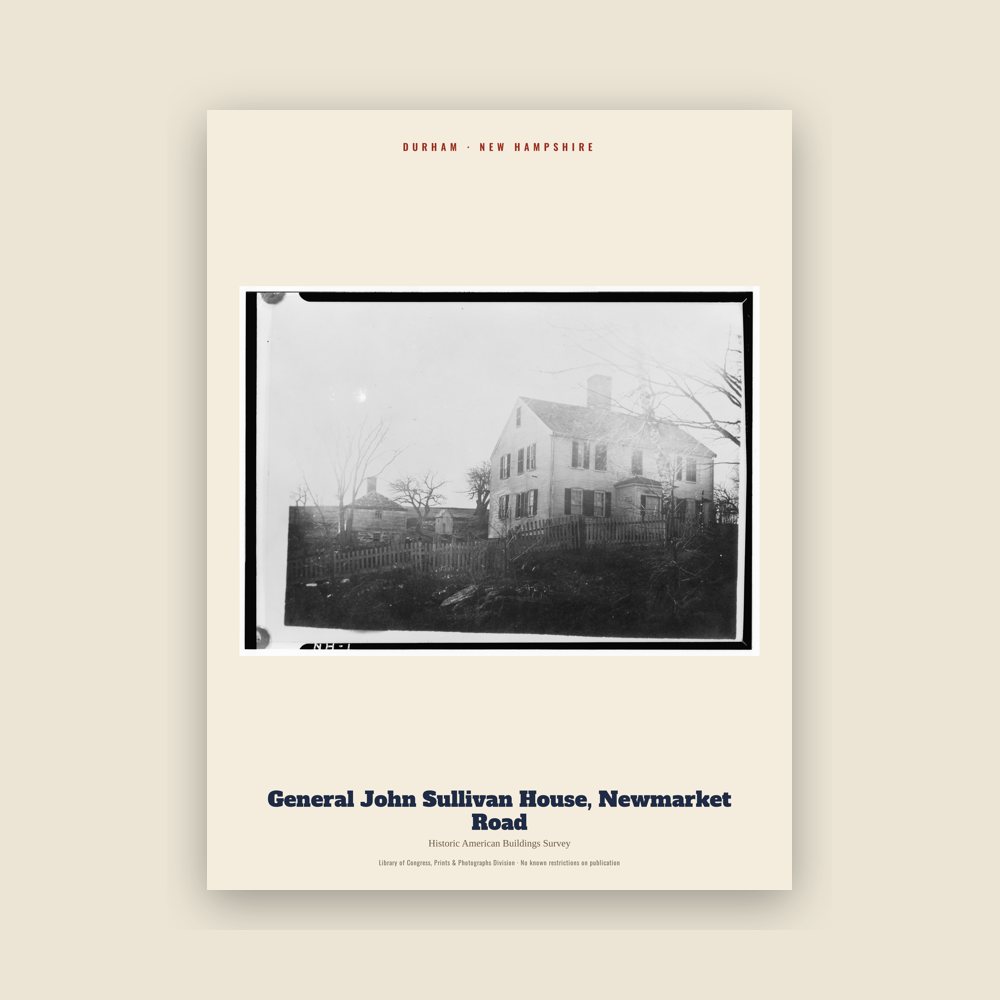 Durham General John Sullivan House, Newmarket Road Archive Print