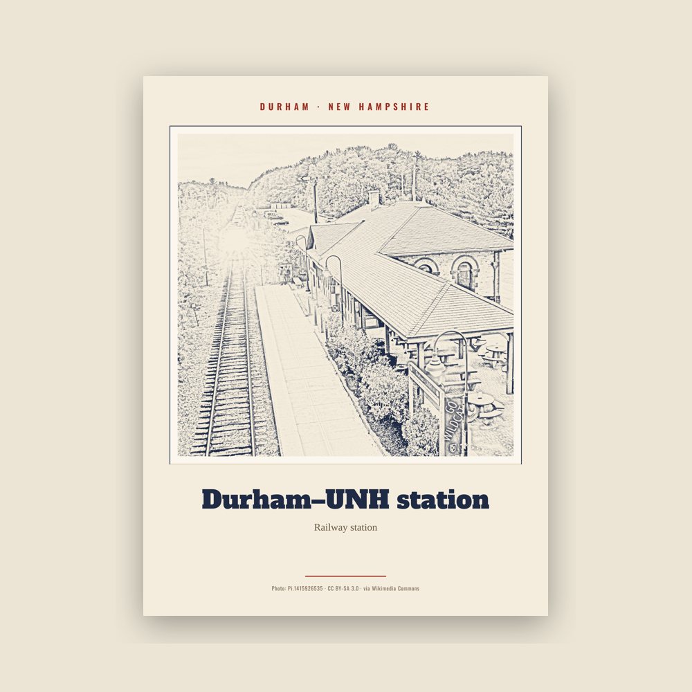 Durham Durham–UNH station Landmark Print