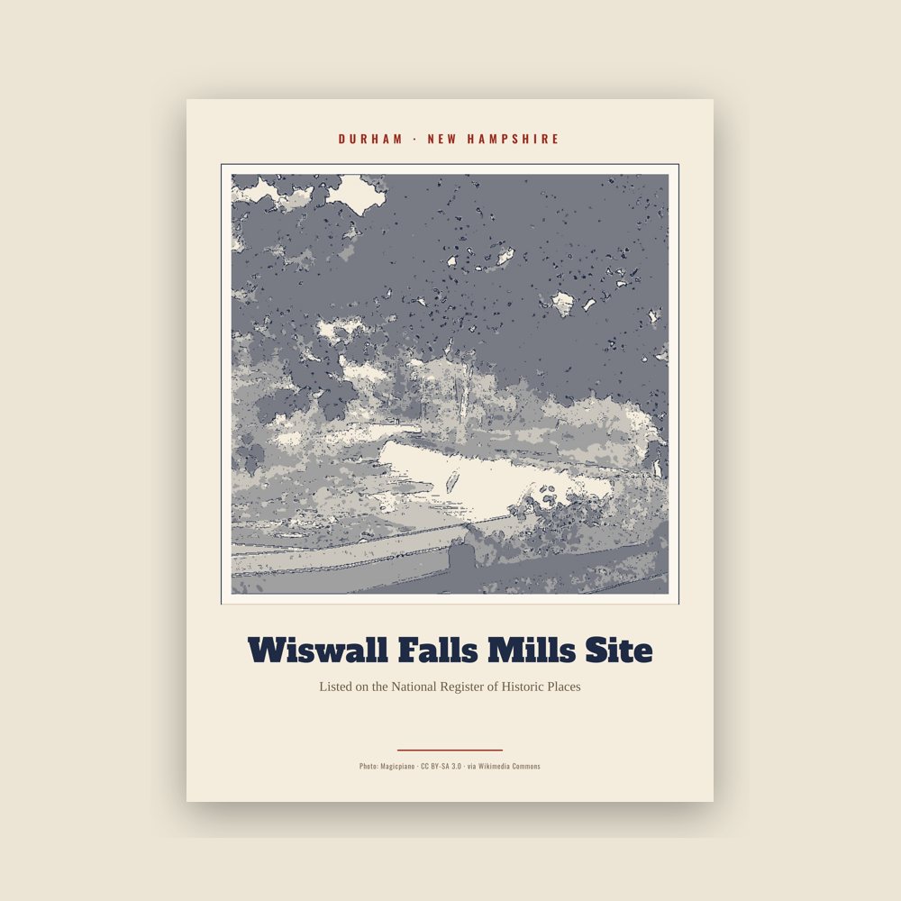 Durham Wiswall Falls Mills Site Landmark Print